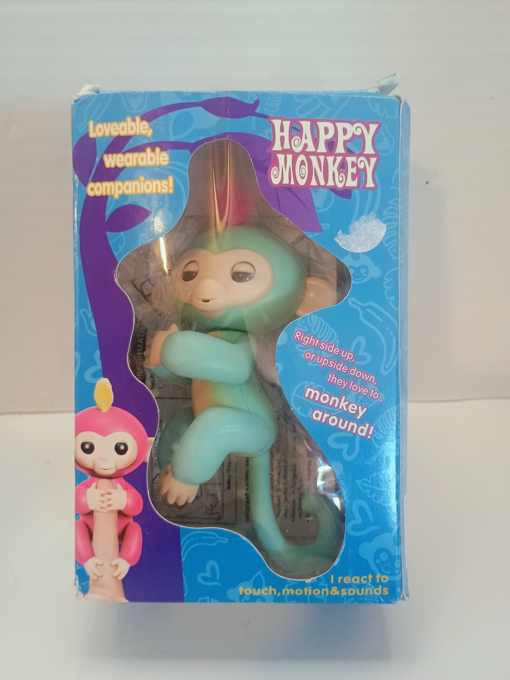 Electronic Interactive Pet Happy Monkey Fingerling Motion Toys NEW Open Box